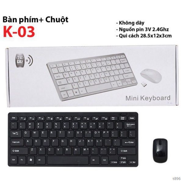 Combo Bàn phím và chuột không dây K03