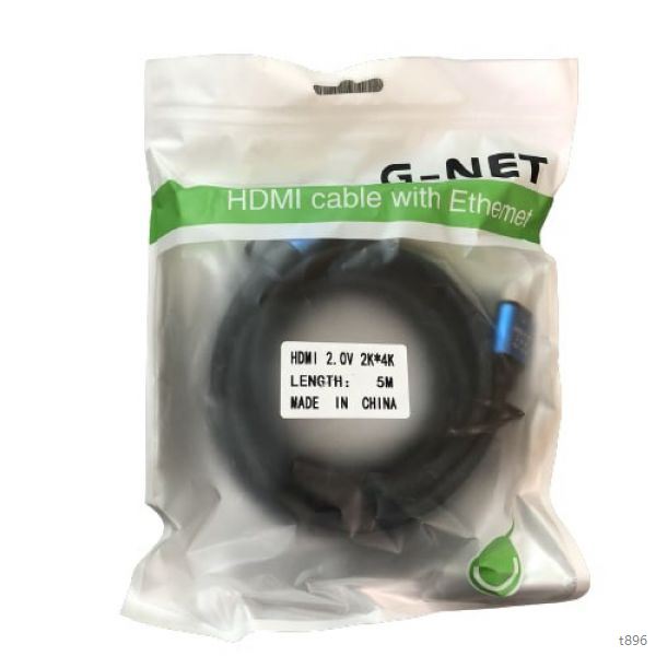 Dây Cáp HDMI G-Net Loại Tròn 5m tivi, chơi game, máy chiếu, chuẩn full HD, HDMI 2.0