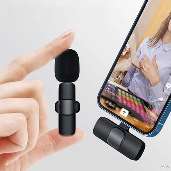 Micro cài áo không dây K8 chân type c + iphone khử tiếng ồn quay video vlog review sản phẩm livestream tiktok